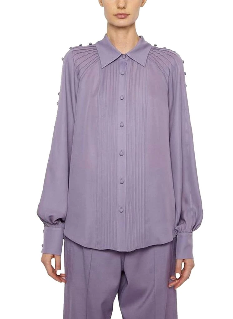 PRABAL GURUNG Prabal Gurung - Button Down Pintuck Poet Sleeve Blouse 1