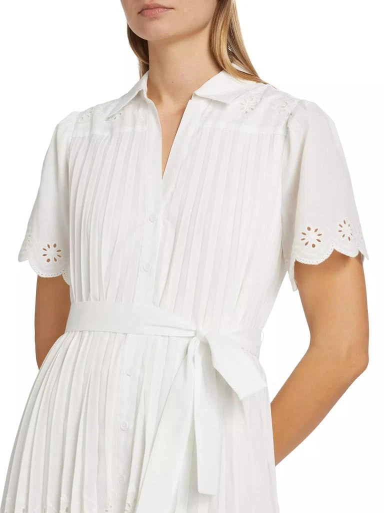 Tahari The Esther Eyelet Midi Shirtdress 6