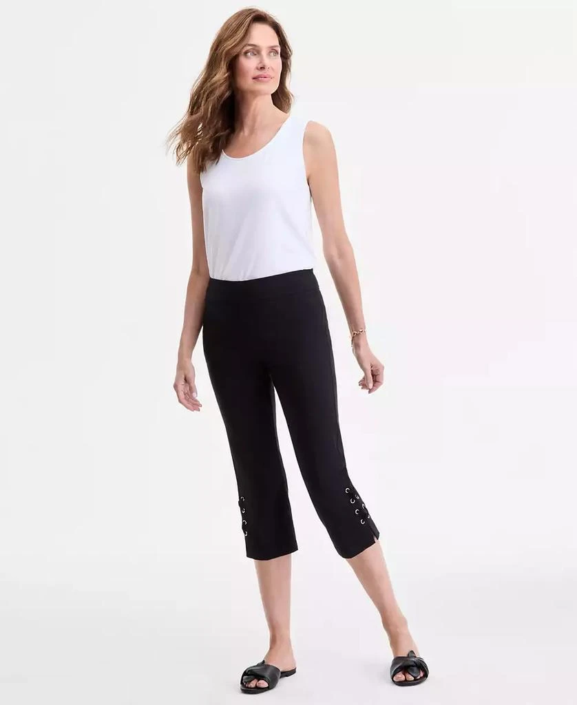 JM Collection Women's Side Lace-Up Pull-On Capri Pants, Created for Macy's 4