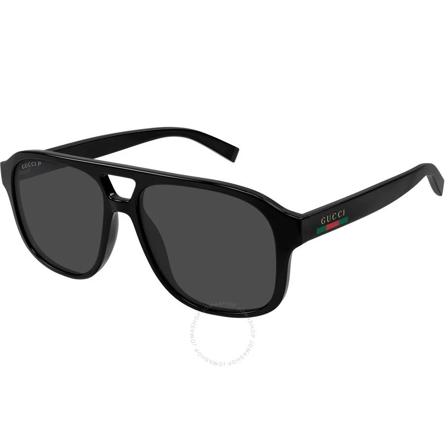 Gucci Polarized Grey Pilot Men's Sunglasses GG1856S 005 57 1
