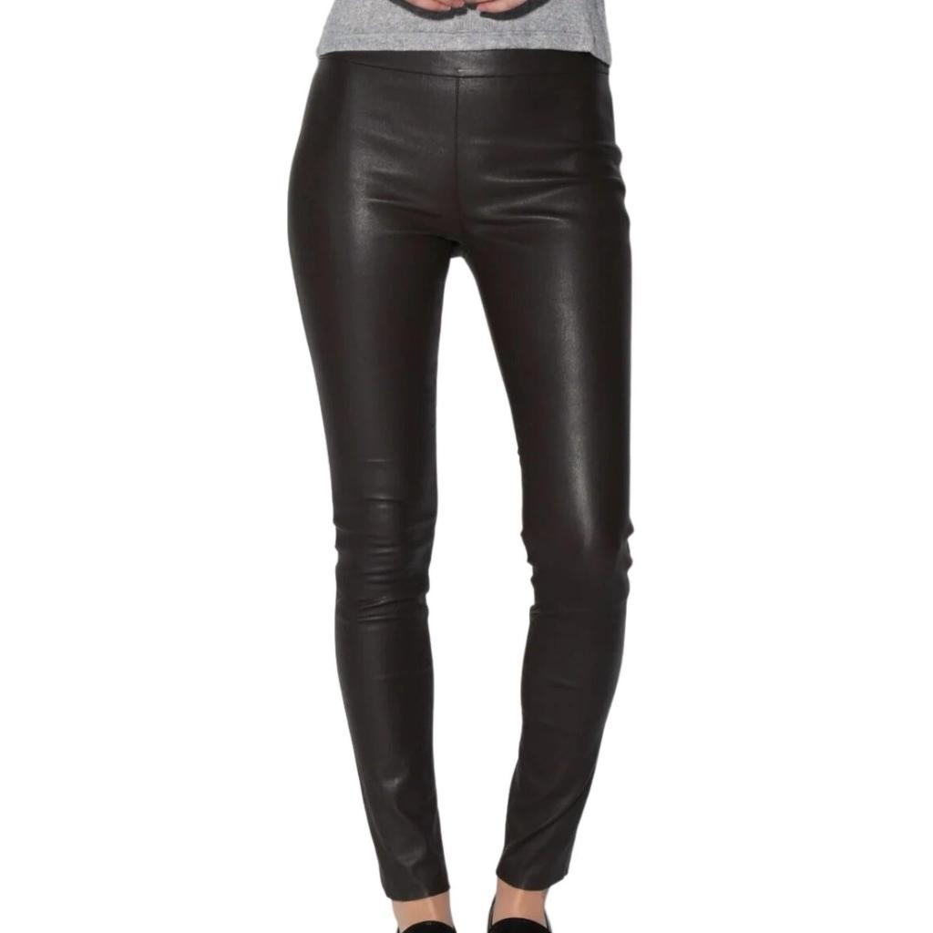 Walter Baker Raquelle Leather Pant In Mocha