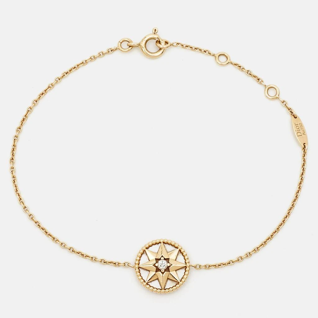 Dior Dior Rose Des Vents Mother of Pearl Diamond 18k Yellow Gold Bracelet 1