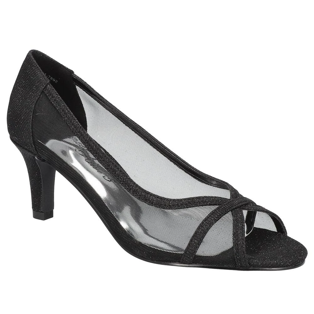 Easy Street Picaboo Glitter Peep Toe Evening Pumps 2