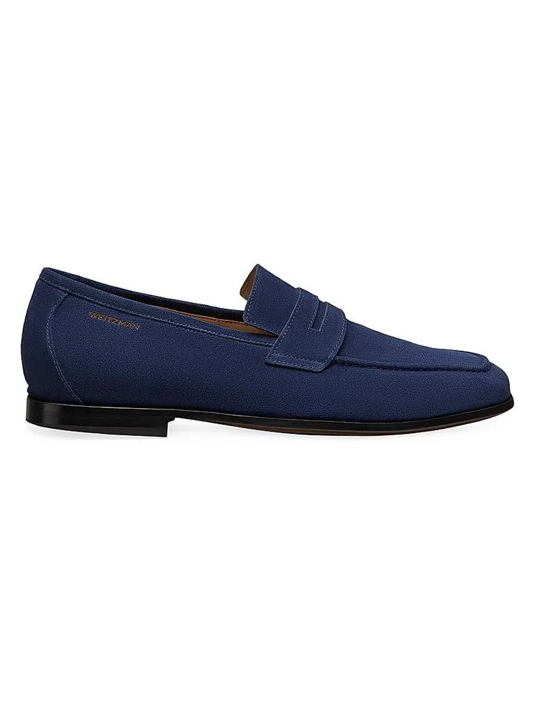 Stuart Weitzman SW Club Suede Penny Loafers 1