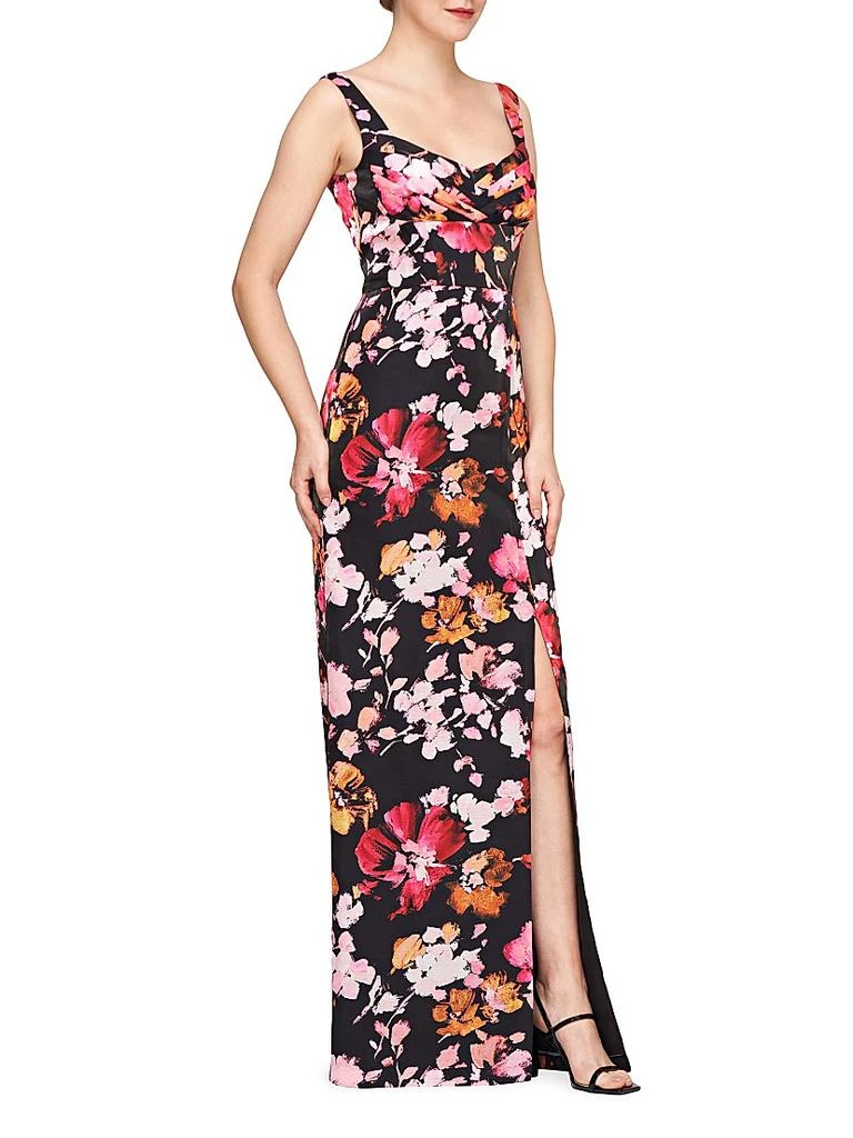 Kay Unger Nicole Floral Organza Column Gown 3