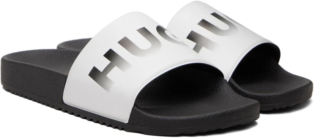 Hugo Boss White Logo Slides 4