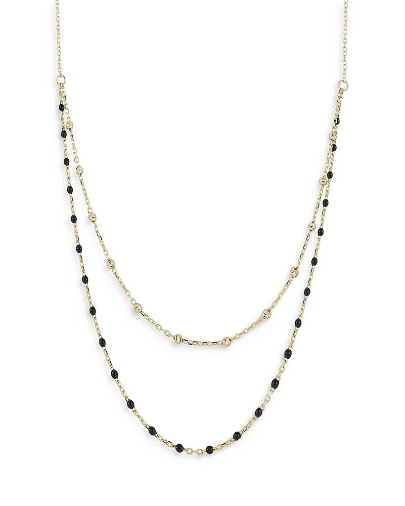 Moon & Meadow 14K Yellow Gold Double Layered Necklace, 16" 1