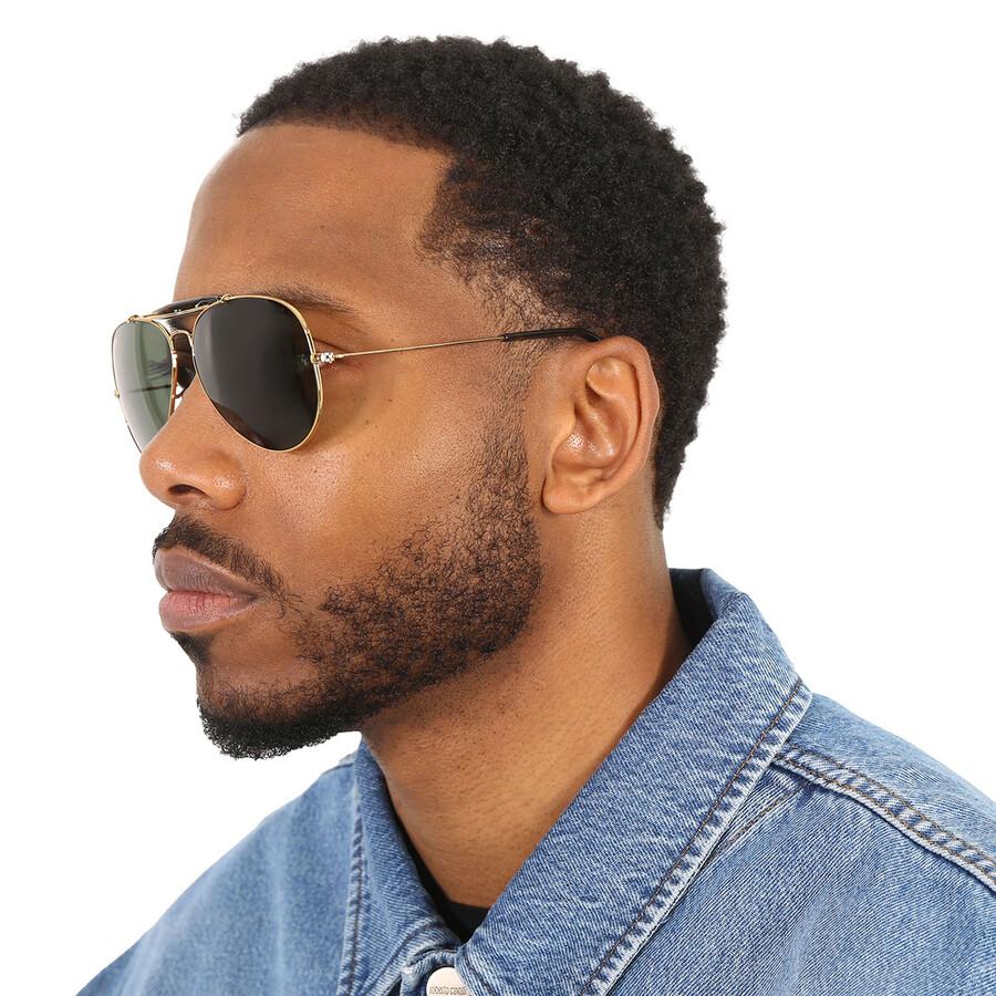 Ray-Ban Outdoorsman Green Classic G-15 Aviator Unisex Sunglasses RB3029 181 62