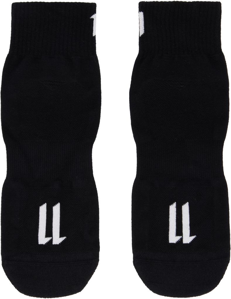 11 by Boris Bidjan Saberi Three-Pack Black 11 Logo Socks