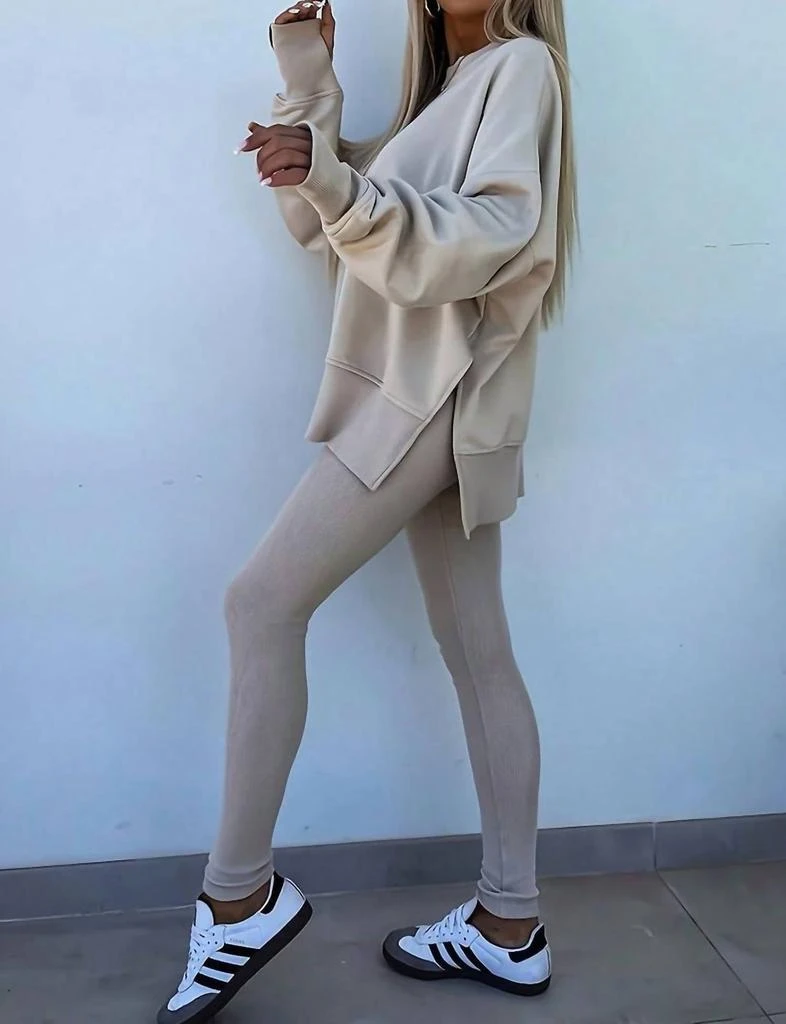 UZWholesale Uzwholesale - Sweatshirt and Skinny Pants Set 4