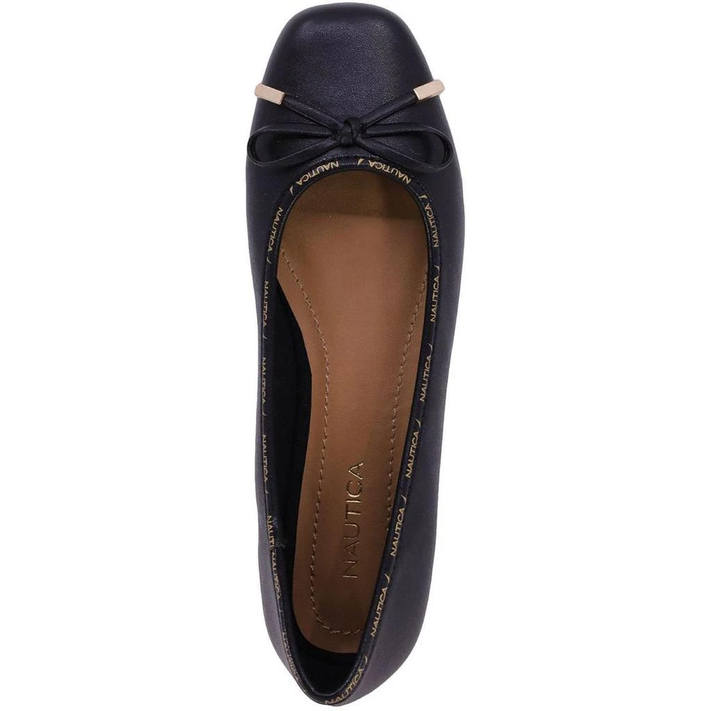 Nautica Alix Womens Leather Square Toe Ballet Flats 3