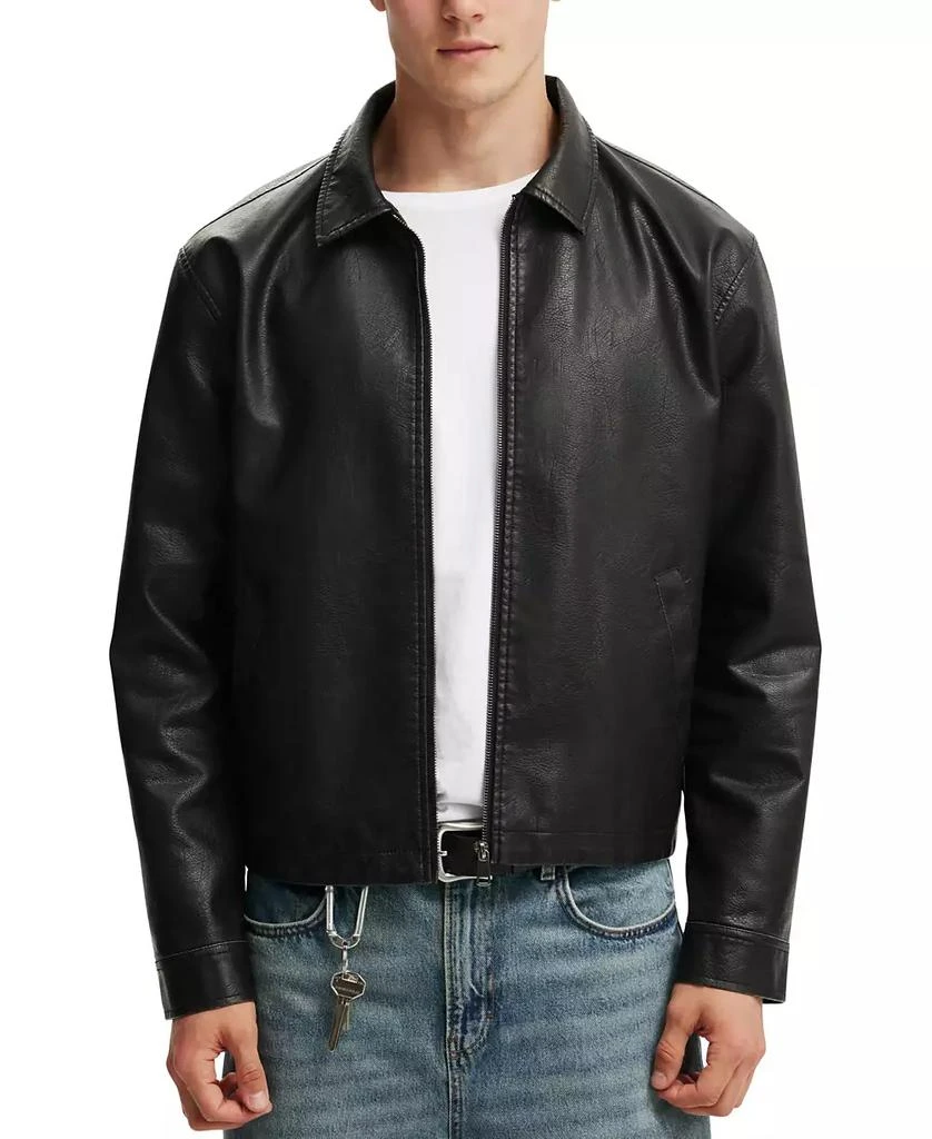 Cotton On Men's Artificial Leather Harrington Jacket 3