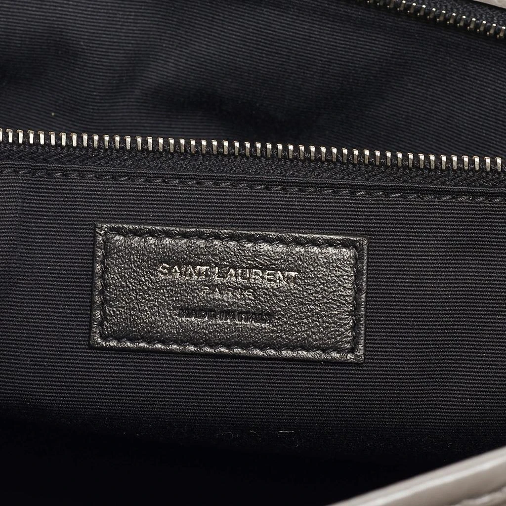 Yves Saint Laurent Saint Laurent Grey Crinkled Leather Large Niki Shoulder Bag 10