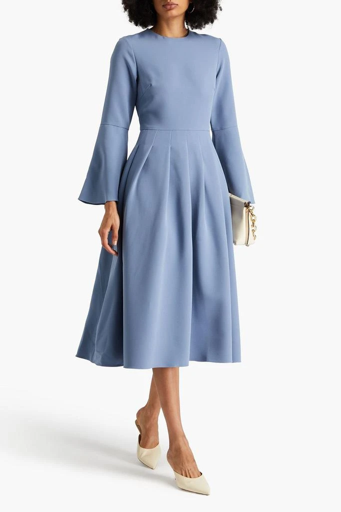 MIKAEL AGHAL Pleated crepe midi dress 2