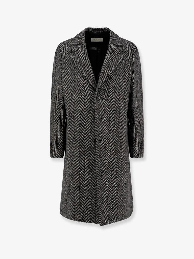 Givenchy Wool blend coat with herringbone motif 1