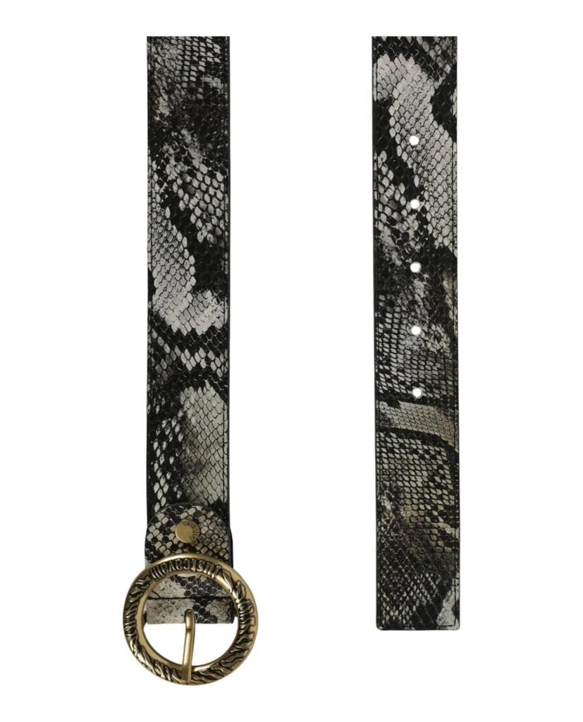 Just Cavalli Round Buckle Snake Print Belt 2