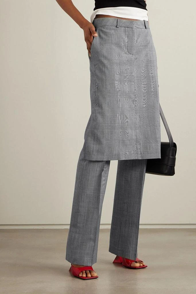 COPERNI Layered Prince of Wales checked wool straight-leg pants 3