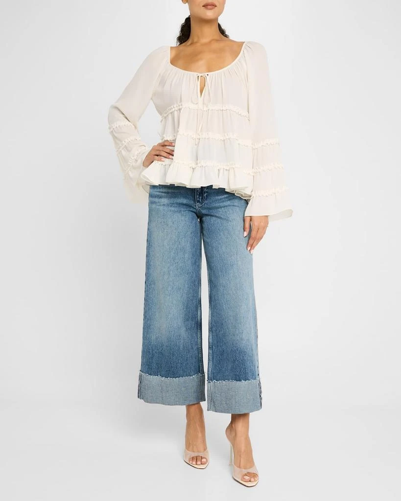 Cinq a Sept Sunnina Long-Sleeve Ruffle Top 2