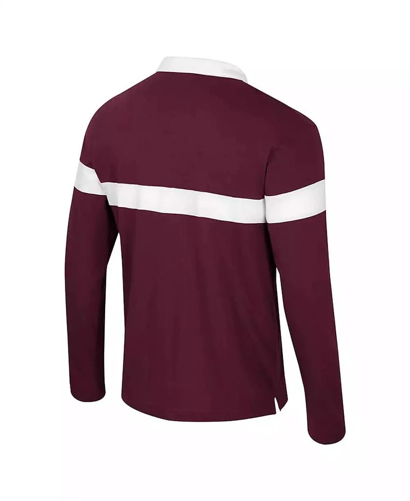 Colosseum Men's Maroon Arizona State Sun Devils Too Cool for School Long Sleeve Polo Shirt 3