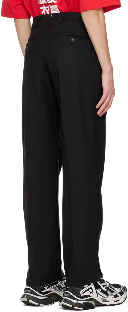 VTMNTS Black Pleated Trousers 3