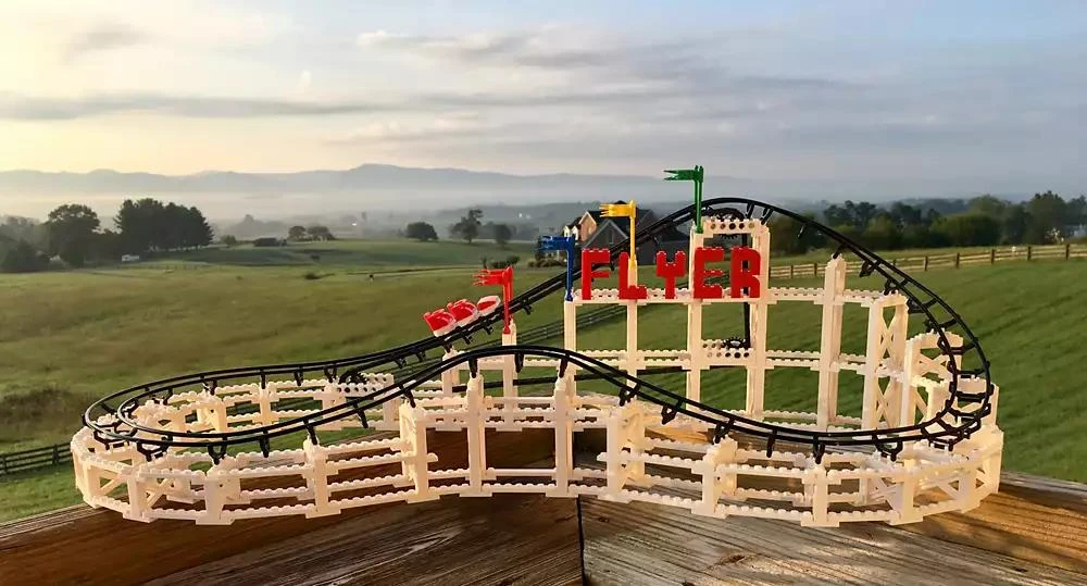 MIEH CDX Blocks Brick Construction Flyer Roller Coaster Building Set 2