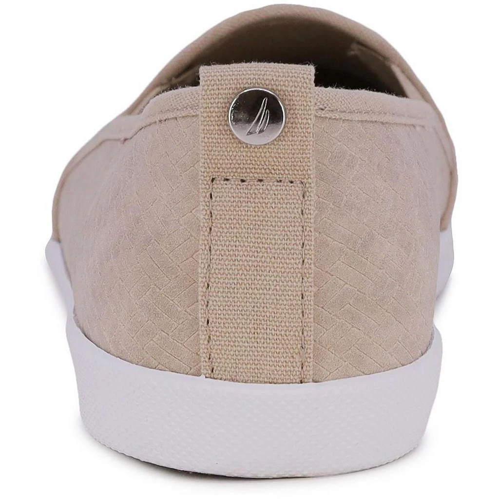 Nautica Sunchaser Womens Faux Leather Low-Top Slip-On Sneakers 2