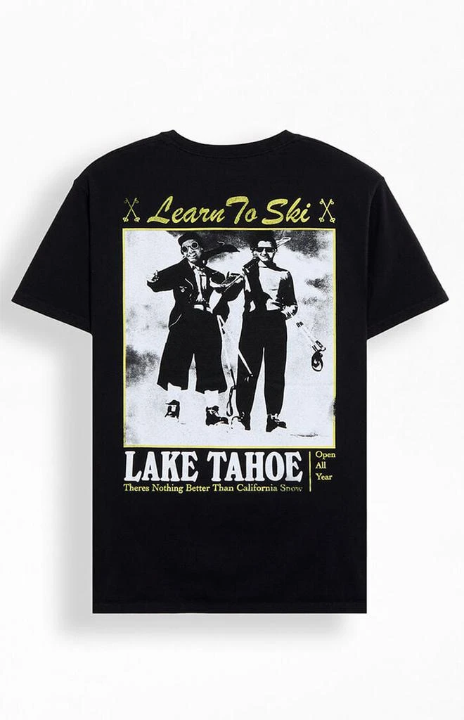 null Learn To Ski Lake Tahoe T-Shirt 1