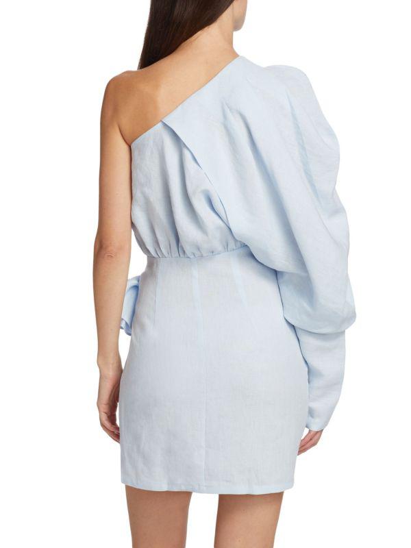 Piece of White Galilea One Shoulder Wrap Dress