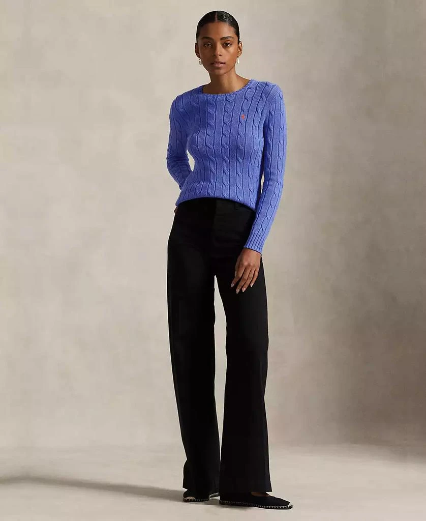 Ralph Lauren Women's Cable-Knit Cotton Crewneck Sweater 2