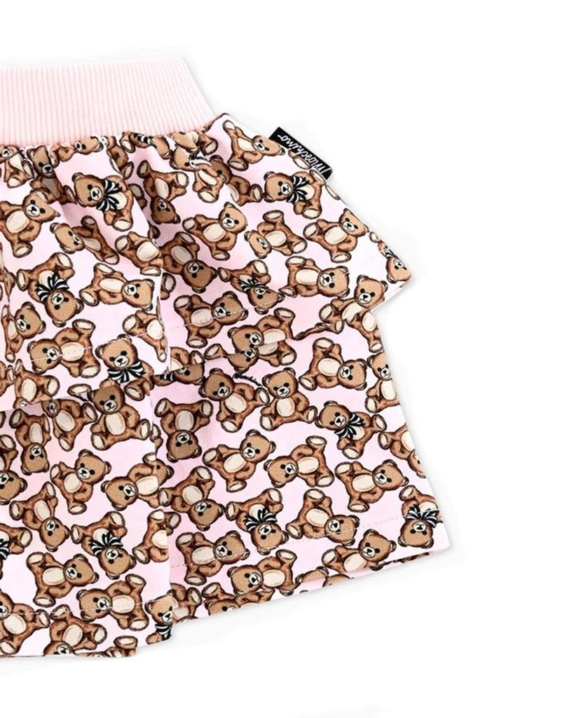 Moschino Moschino Kids Teddy Bear Printed Layered Skirt 3