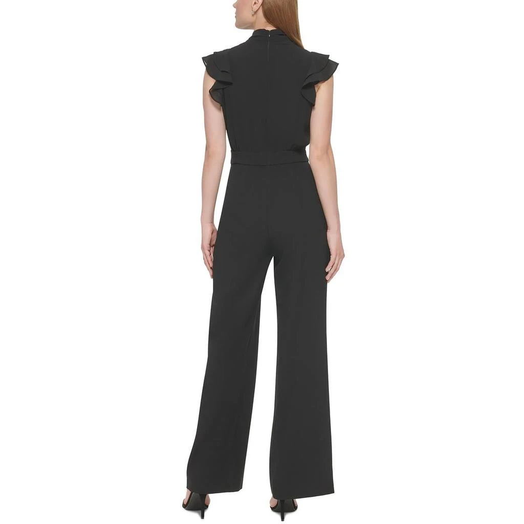 Vince Camuto Womens Tie Neck Flutter Sleeve Jumpsuit 2