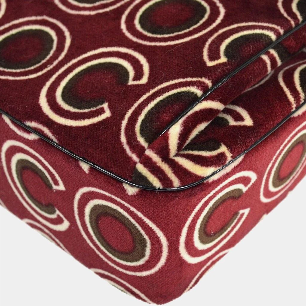 Chanel Chanel Bordeaux Velvet Coco Top Handle Bag 3