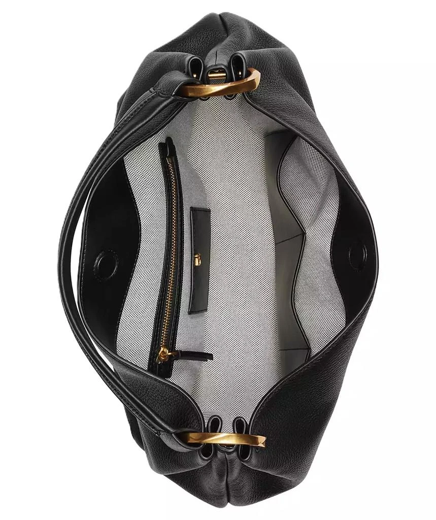 Donna Karan Glenwood Leather Shoulder with Tassel Detail 4