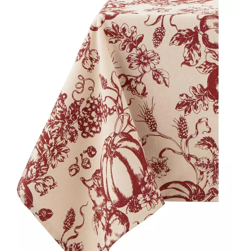 Lenox Pumpkin Printed Toile Tablecloth 2