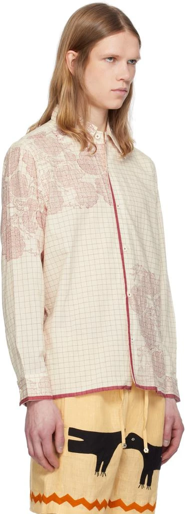 HARAGO Off-White Printed Rose Shirt 2