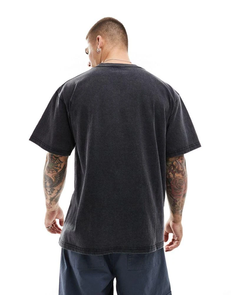 PacSun PacSun premium washed t-shirt in black 4