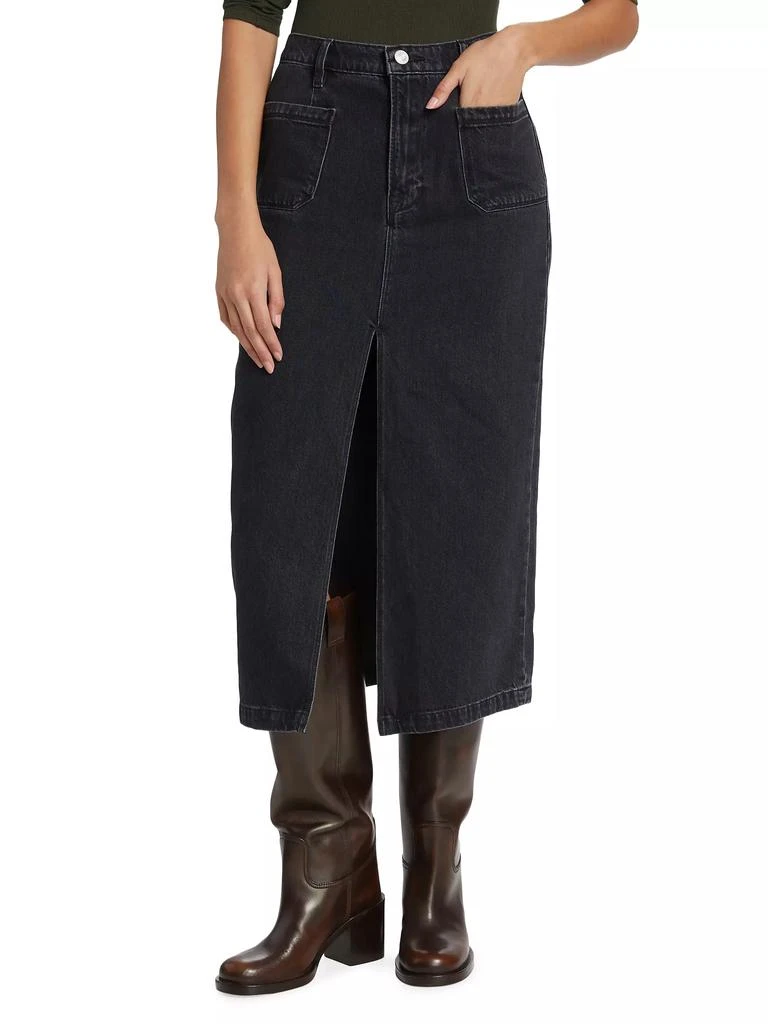 FRAME Le Bardot Denim Midi-Skirt 3