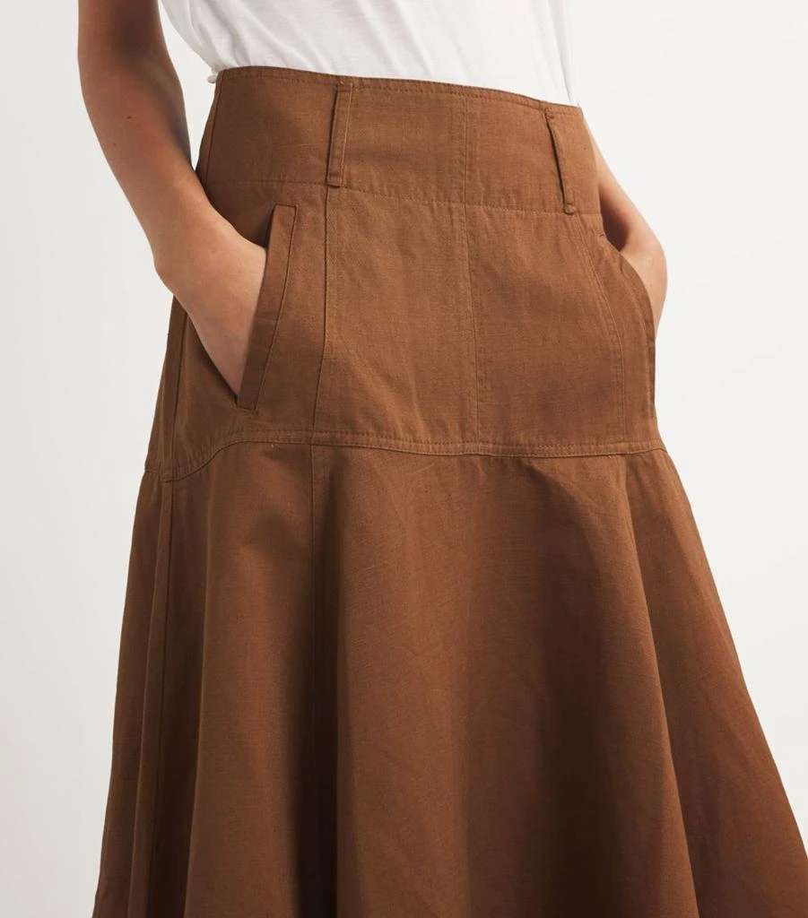 ME+EM Linen-Blend A-Line Skirt 6