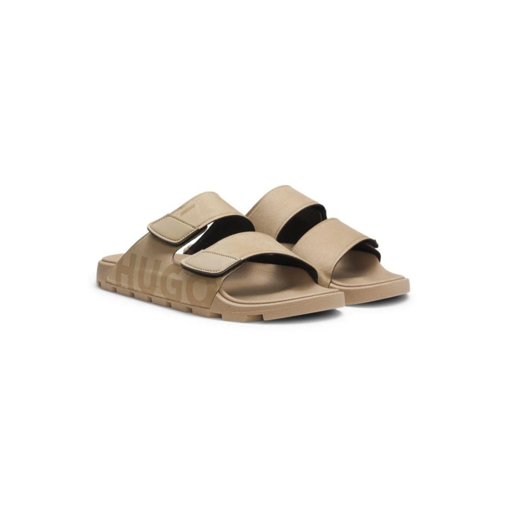 Hugo Boss Faux-suede slides with logo detailing
