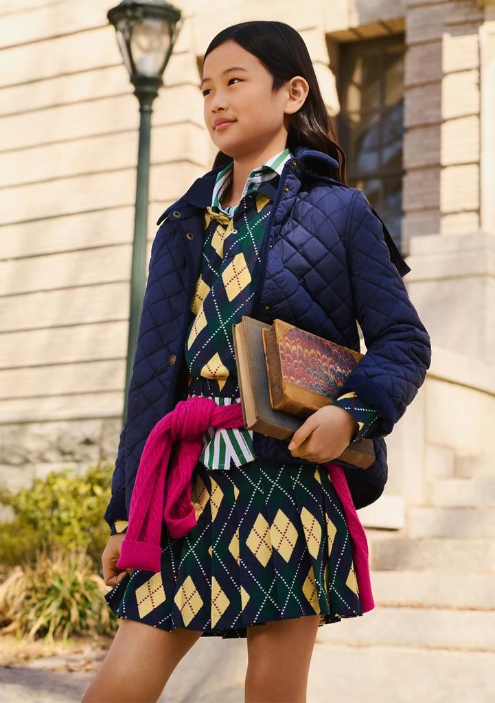 Ralph Lauren Girls 7-16 Argyle Stretch Mesh Polo Shirt 
Skort