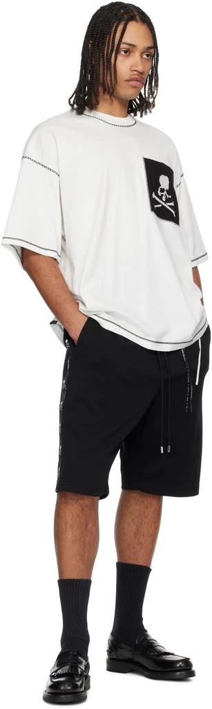 mastermind JAPAN White Boxy Cross-Stitch T-shirt 4