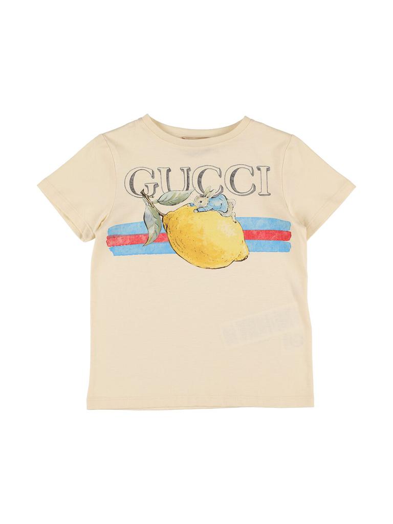 GUCCI PETER RABBIT コラボ Tシャツ クリーム色 Multikolor Peter Rabbit™ x Gucci Kids Gucci Kids - Vitkac Polska