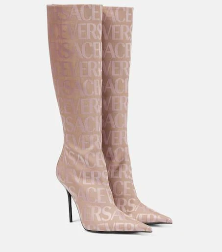 Versace Versace Allover knee-high boots 1