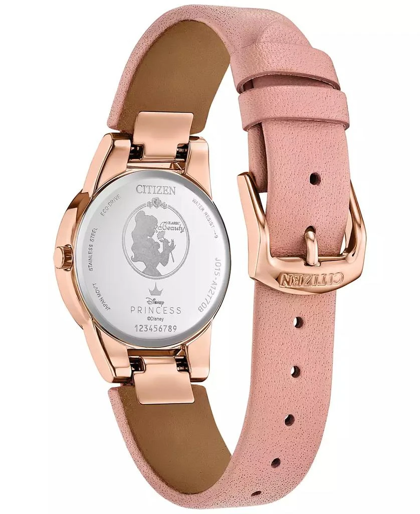 Citizen Eco-Drive Women's Disney Eternal Beauty Belle Pink Leather Strap Watch 30mm Box Set 3
