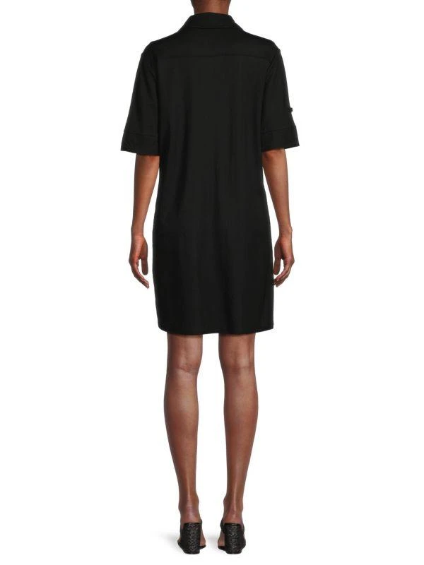 Bobeau Elbow Sleeve Mini Shirtdress 2