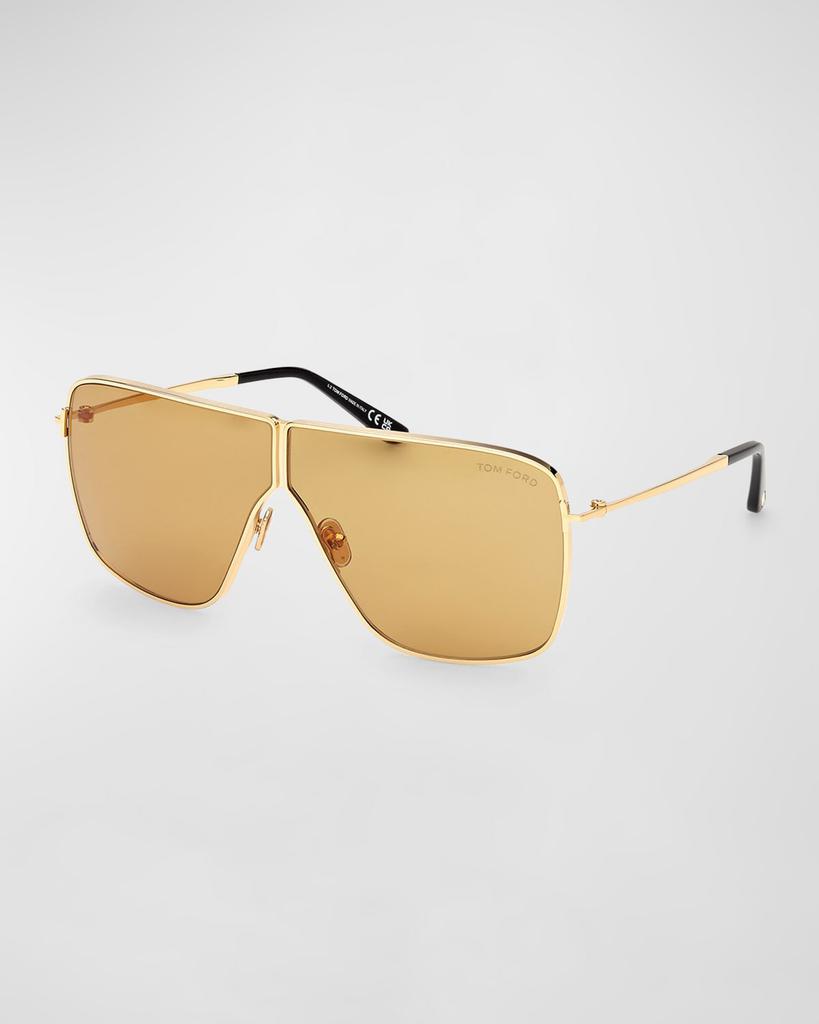 TOM FORD Men's Huxley Metal Shield Sunglasses