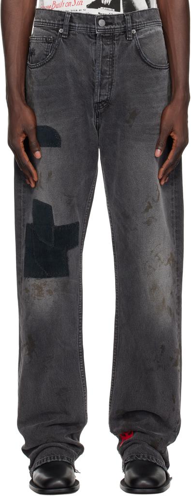 Enfants Riches Deprimes Black Patchwork Flare Jeans