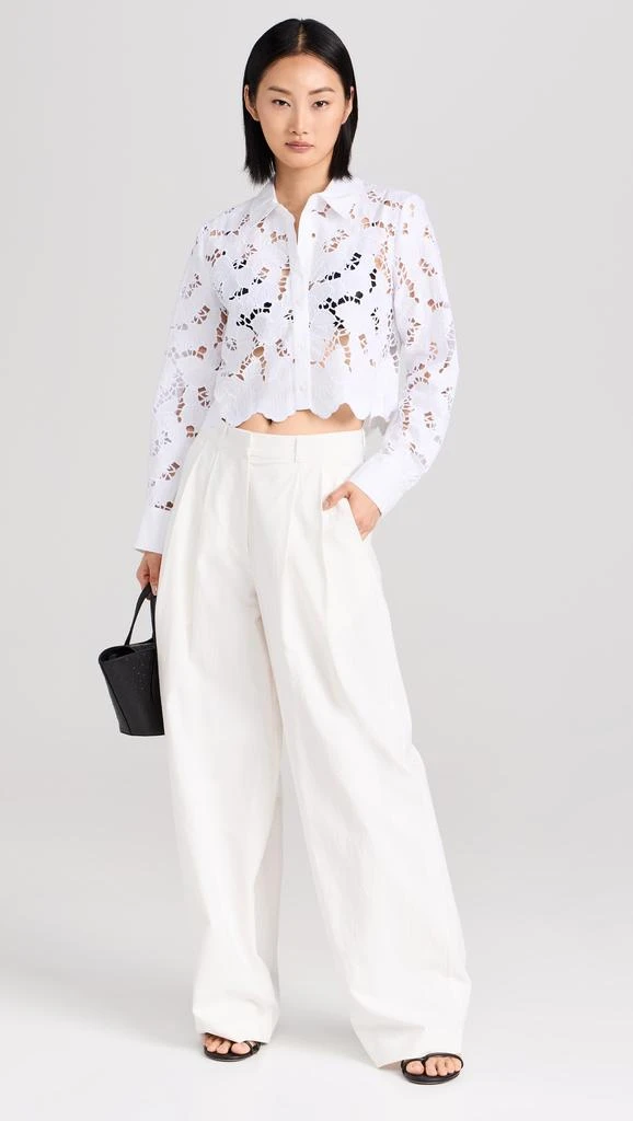 LAGENCE Seychelle Lace Cropped Blouse 4