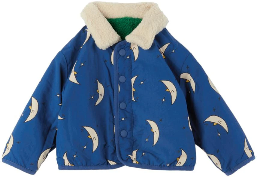 BOBO CHOSES Baby Green Beneath The Moon All Over Reversible Jacket 3