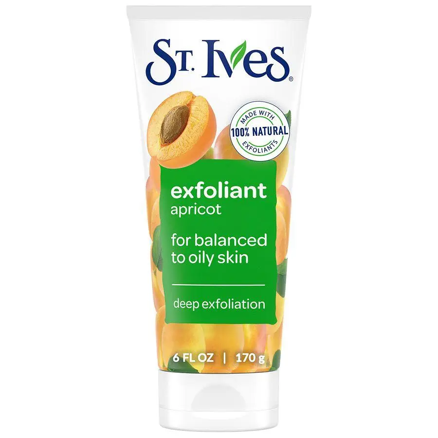 St. Ives Scrub, Deep Exfoliating Cleanser, Brightening for Clean, Glowing Skin Apricot